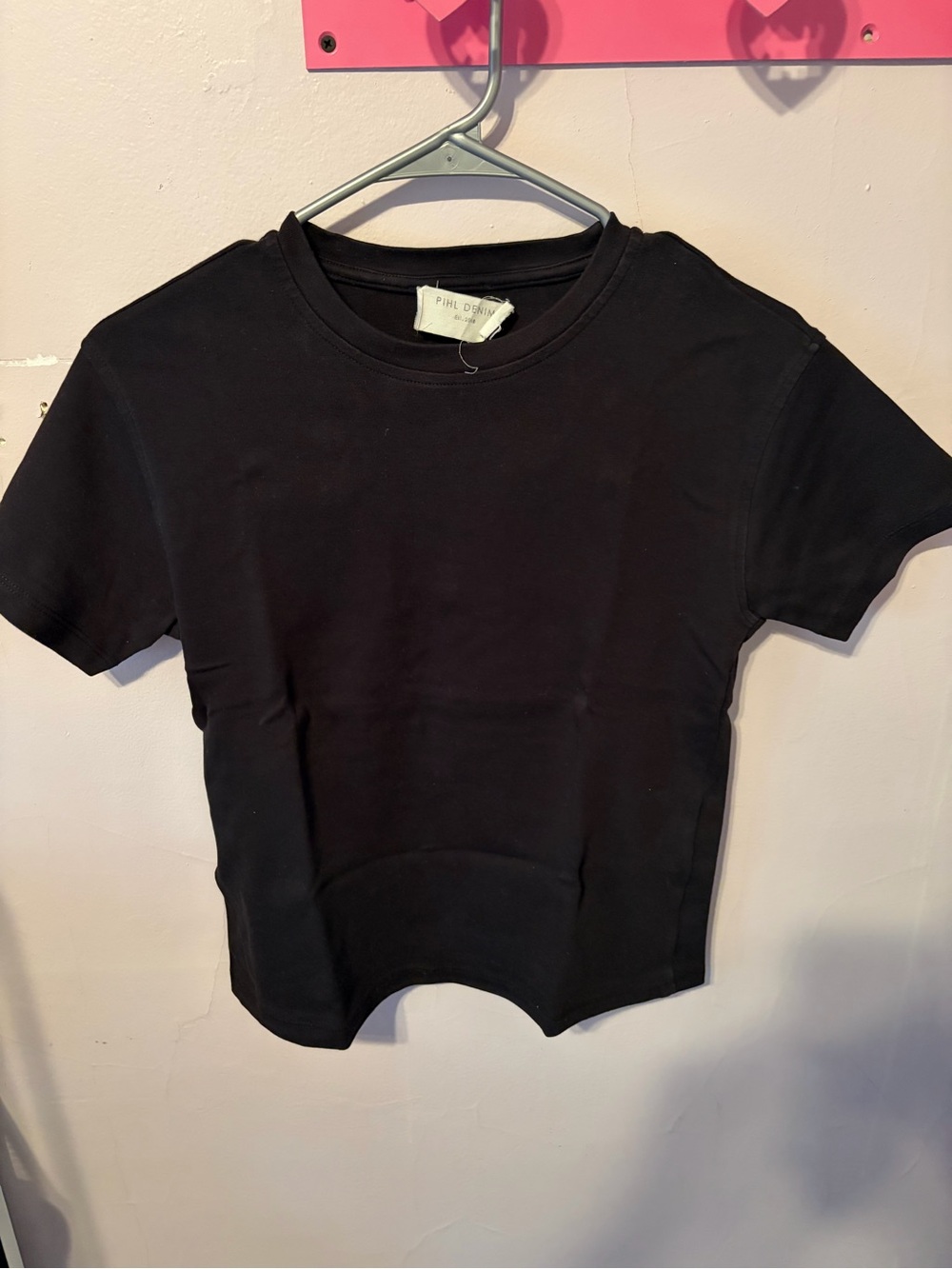 Pihl Denim Black Cotton T shirt